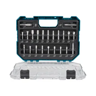 Set Mit 22 Holzfräsern Auf Ø8 Mm Schaft Für Oberfräse Makita D-74784