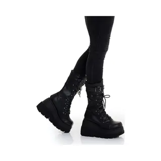 DemoniaCult - Shaker-70 Plateau Laarzen - Us 11 - 41 Shoes - Zwart