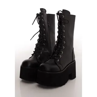 DemoniaCult Demonia Laarzen -36 Shoes- Ashes-105 Zwart