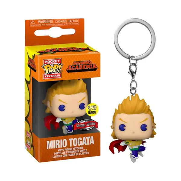 Funko Pocket Pop! My Hero Academia Animation - Mirio Togata Glow-in-The-Dark Key Chain Hot Topic Exclusive thumbnail