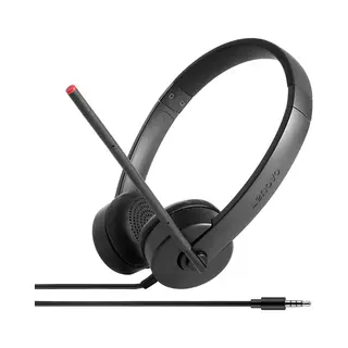 Lenovo Stereo Analog Headset Wired Head-band Office/Call center Black