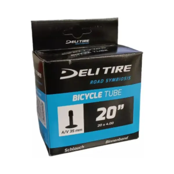 Schwalbe Deli Tire Fatbike Binnenband 20x4.00 - Schrader Ventiel 35 Mm - Duurzaam En Lichtgewicht - Zwart thumbnail