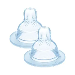 Parasanteonline Mam Flessenaccessoires Speen Siliconen Pasgeborene Stroom 0 Extra Langzaam 2 Stuks Transparant