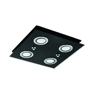 Eglo Grattino Plafondlamp - GU10 - Staal|Glas - Zwart