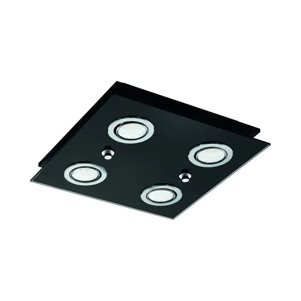 Eglo Grattino Plafondlamp - GU10 - Staal|Glas - Zwart thumbnail