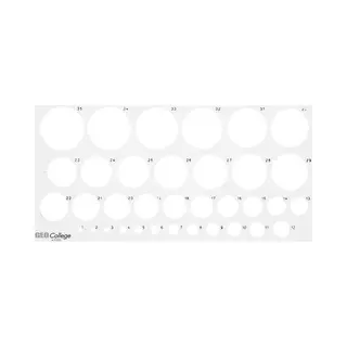 10 X Aristo Kreisschablone Geocollege 35 Kreise 1-35mm Rauchgrau