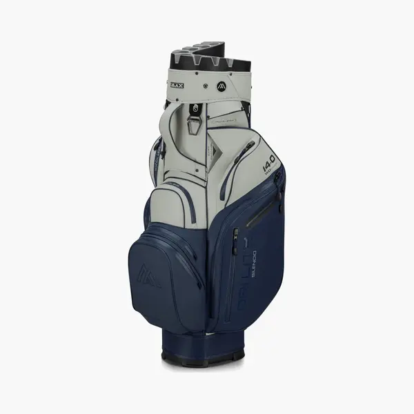 Big Max Dri Lite Silencio 3 Cart Bag - Water-Repellent Golf Bag (Navy/Off-White) thumbnail