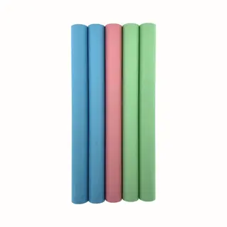 Benza Inpakpapier Cadeaupapier - 5 Rollen - Blauw, Groen, Roze - 4 Meter X 35 Cm