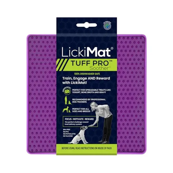 LickiMat Tuff Soother Pro, Dog Feeding Mat For Boredom And Anxiety Relief, Ideal For Food, Treats, Yoghurt Or Peanut Butter, Lick Mats, Fun thumbnail