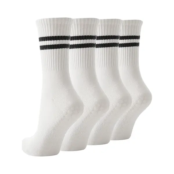 4 Paar - Sokken - Dames Hoge Pilates Antislip Sokken - Yoga Pilates Sokken Met Grip - Antislip Katoenen Sokken - Yoga Sokken - Antislip Enkelsokken - thumbnail