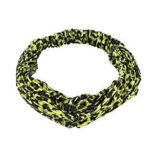 Haarsoires Haarband Twist 5cm – Panterprint – Plissé Stof – Groen - Zachte Knoop Hoofdband - Haaraccessoire Voor Dames & Meisjes