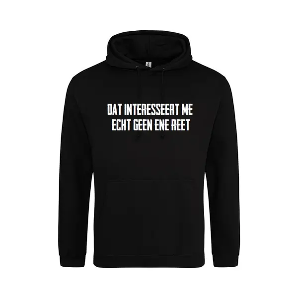 B&C Dat Interesseert Me Echt Geen Ene Reet Hoodie | Warme Trui | Winter | Kou | Hoodie | Wintertrui | Fun | Grappige Tekst | Trui | Maat L thumbnail