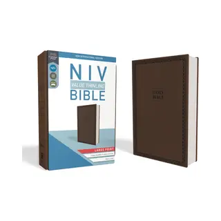 Niv, Value Thinline Bible, Large Print, Imitation Leather, Brown