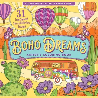 Boho Dreams Adult Coloring Book (31 Stress-Relieving Designs)
