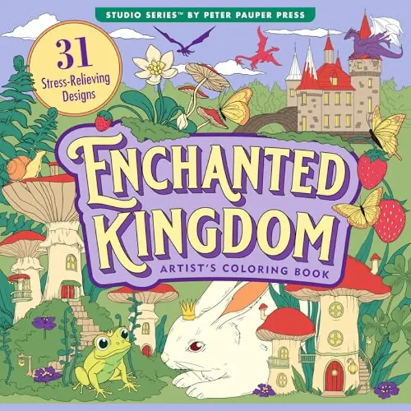 Enchanted Kingdom Adult Coloring Book (31 One-Sided Designs On Thick Paper) thumbnail