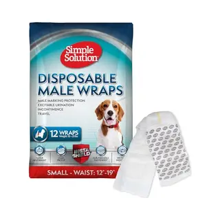 Simple Solution Wegwerp Wrap Voor Mannelijke Honden, Klein - Pak Van 12