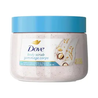 Dove Body Scrub - Crushed Macadamia & Rice Milk - Moisturize, Exfoliate And Nourish - 444ml