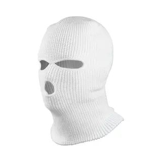 Bivakmuts Wit - 3 Gaats - Skiën - Motor - Balaclava