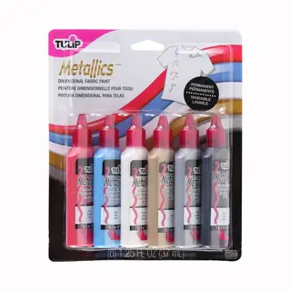 Tulip Dimensional Fabric Paint Metallic 6stuks