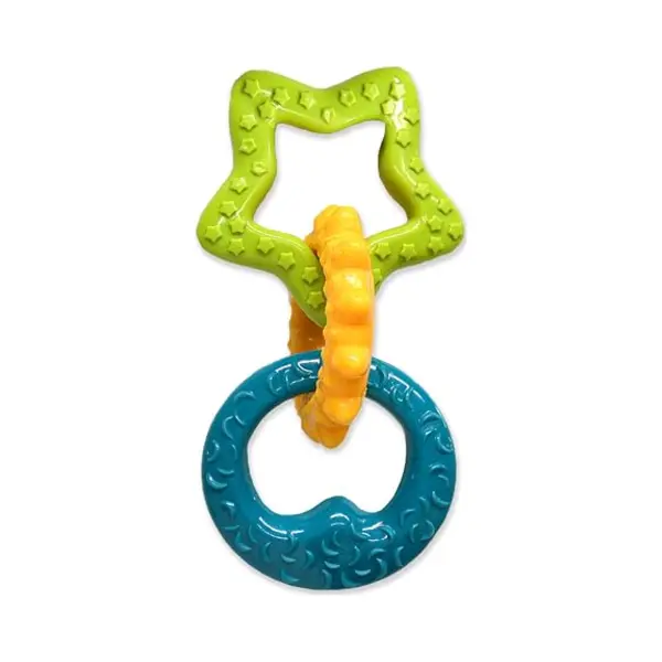 Nylabone Gentle Puppy Dog Teething Chew Toy Rings, Bacon Flavour, Small, For Puppies Up To 11 Kg thumbnail