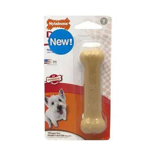 Nylabone Dura Chew Extreme Tough Dog Chew Toy Bone, Allergen Free Peanut Butter Flavour, S, For Dogs Up To 11 Kg