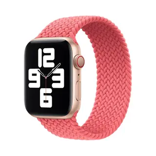 Apple Gevlochten Solobandje Voor De Apple Watch | 44/45/46/49 Mm - Maat 7 - Pink Punch