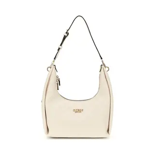 Guess Schoudertas Phoebe Hobo Shoulder Bag Creme White Logo Crème