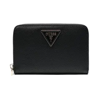 Guess Women's Laurel Ii Medium Zip Around Wallet, Black, One Size