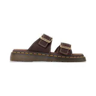 Dr Martens For Woman. 43410200 Brown Leather Josef Dark Sandals (39), Flat, None, Casual