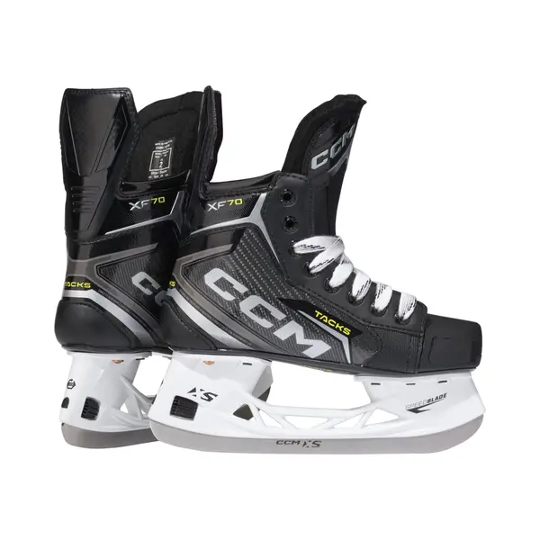 Ccm – Tacks XF70 – IJshockeyschaatsen – Schaatsen Kinderen – Zwart – Tacks Power-Fit & Stabiele Hielondersteuning – Regular Fit – Maat thumbnail