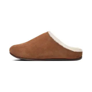 Fitflop Chrissie Shearling Pantoffels Met Open Rug Voor Dames, Bruin 645, 42 Eu