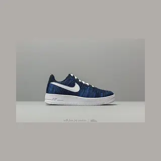Nike Air Force 1 Flyknit 2.0 (Gs) - Blauw - Maat 34 - Doos Zonder Deksel