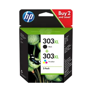Hp 303XL 2-pack High Yield Black/Tri-color Original Ink Cartridges