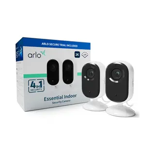 Arlo Essential 2K Indoor Überwachungskamera, 2er Set
