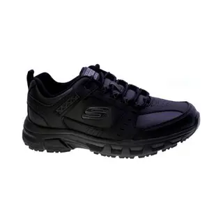 Skechers Oak Canyon Redwick Herren Trainer, Black Leather Synthetic Textile Black Trim, 40 Eu