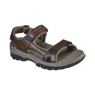 Skechers Herren Tresmen Hirano Sandalen Mit Offener Zehenpartie, Brown Synthetic, 42 Eu