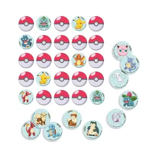 Amscan 9917115 - Officieel Gelicentieerd Pokémon-kaartspel Voor Kinderverjaardagsfeest, 32 Stuks