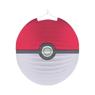 amscan Lampion * Pokeball * Als Deko Für Kindergeburtstag Und Party | Größe, 25cm, Mit Kerzenhalter, Aus Papier Und Metall | Pokémon Pokemon Kinder