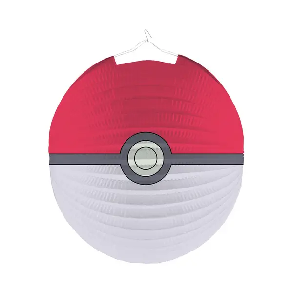 amscan Lampion * Pokeball * Als Deko Für Kindergeburtstag Und Party | Größe, 25cm, Mit Kerzenhalter, Aus Papier Und Metall | Pokémon Pokemon Kinder thumbnail