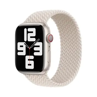 Apple Gevlochten Solobandje Voor De Apple Watch | 38/40/41/42 Mm - Maat 8 - Starlight