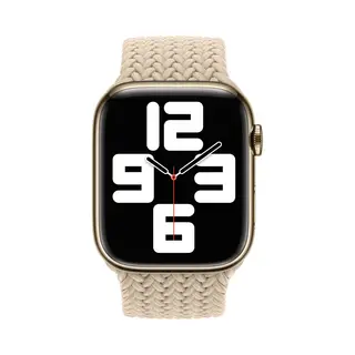 Apple Gevlochten Solobandje Voor De Apple Watch | 44/45/46/49 Mm - Maat 5 - Beige