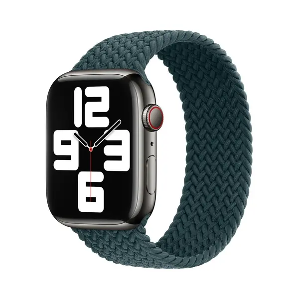 Apple Gevlochten Solobandje Voor De Apple Watch | 44/45/46/49 Mm - Maat 2 - Rainforest thumbnail