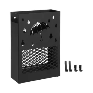 Songmics LUC004B01 Regenschirmständer Stahl Schwarz