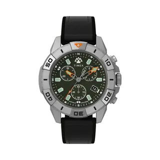 Timex Herren Chronograph Quarz Armbanduhr Mit Einem Lederband Ridge Chrono