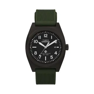 Timex Expedition® Capstone Quartz Analoog Horloge Groen Kast, 100% Laag Lood Messing | Armband 100% Siliconen 39 Mm TW2Y18000AJ