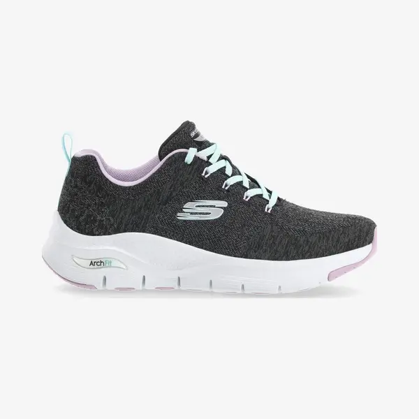 Skechers Arch Fit - Comfy Wave Damen Laufschuhe Schwarz/violett - 40 thumbnail