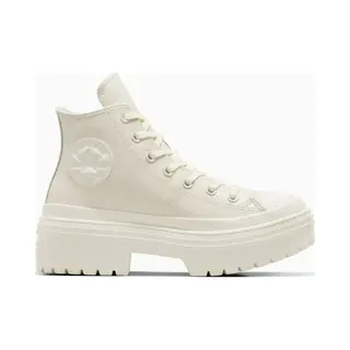Converse Damen Chuck Taylor All Star Lugged Heel Leather Platform Sneaker, Egret, 40 Eu