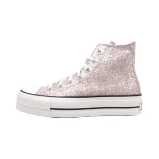 Converse Damen Chuck Taylor All Star Lift Platform Glitter Sneaker, Dusty Cinder/Egret/Black, 37.5 Eu