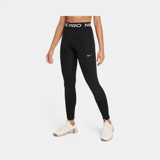Nike Girls Pro Tights, Schwarz-Weiss, M