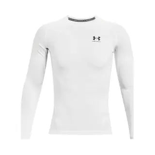 Under Armour Heatgear Comp Long Sleeve Men White, Size, Xl